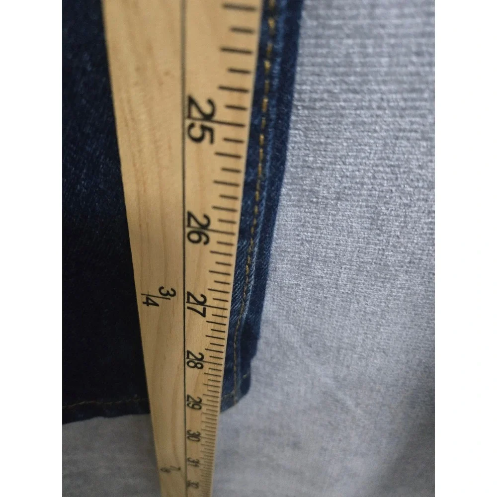 Levis 505 Mens Regular Fit Straight Leg Dark Wash Indigo Denim Jeans 36x29